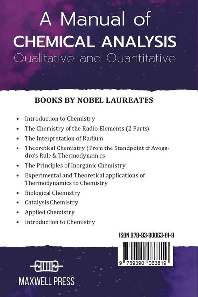 Produktbild: A Manual of Chemical Analysis (Qualitative and Quantitative)