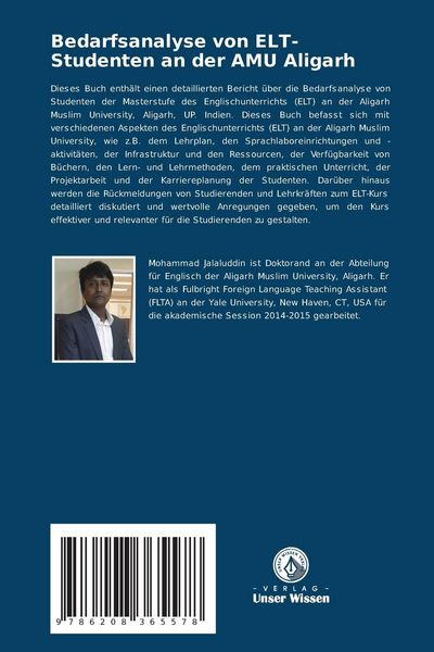 Produktbild: Bedarfsanalyse von ELT-Studenten an der AMU Aligarh