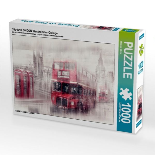 Produktbild: CALVENDO Puzzle City-Art LONDON Westminster Collage | 1000 Teile Lege-Gr&ouml;&szlig;e 64x48cm Foto-Puzzle f&uuml;r gl&uuml;ckliche Stunden