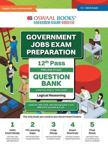Oswaal Government Exams Question Bank 12th Pass | Logical Reasoning | for 2024 Exam