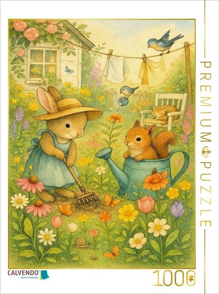CALVENDO Puzzle Blütenfreude im Garten - Puzzlezauber für Herz und Seele | 1000 Teile Lege-Größe 64x48cm Foto-Puzzle für glückliche Stunden