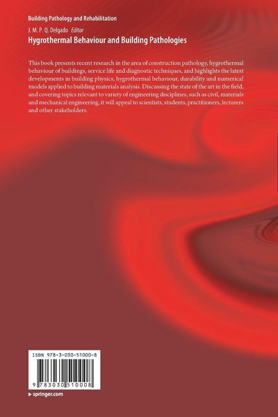Produktbild: Hygrothermal Behaviour and Building Pathologies