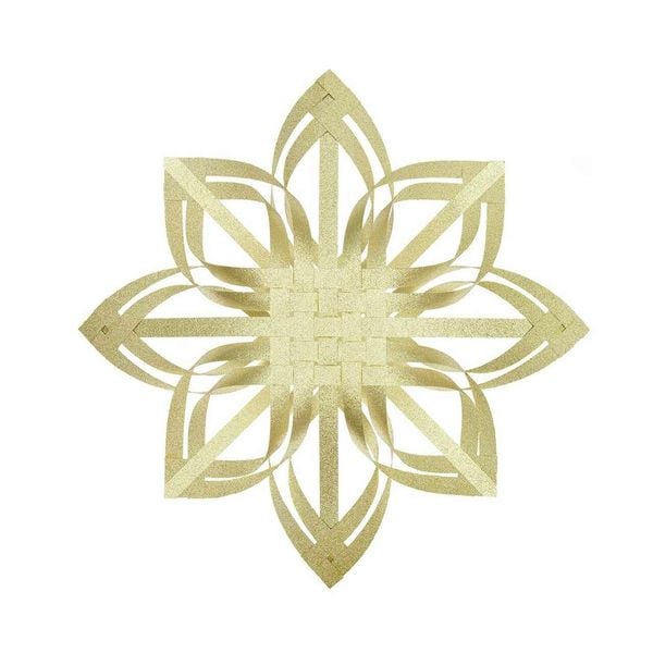Produktbild: Bastelset Webstern, glitter gold, 40