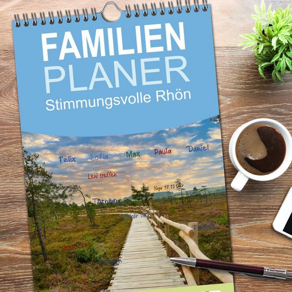 Produktbild: Familienplaner 2026 - Stimmungsvolle Rh&ouml;n mit 5 Spalten (Wandkalender, 21 x 45 cm) CALVENDO