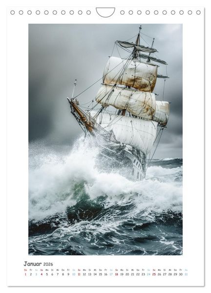 Produktbild: Segelnde Sch&ouml;nheit (Wandkalender 2026 DIN A4 hoch), CALVENDO Monatskalender