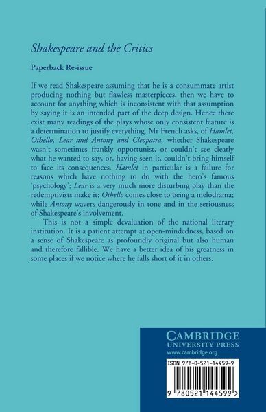 Produktbild: Shakespeare and the Critics