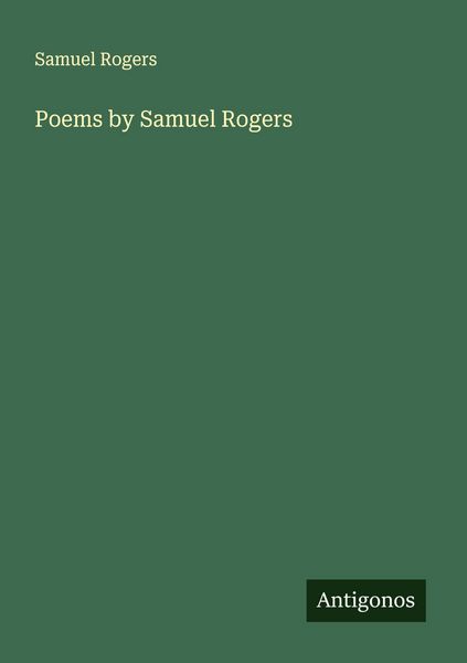 Produktbild: Poems by Samuel Rogers