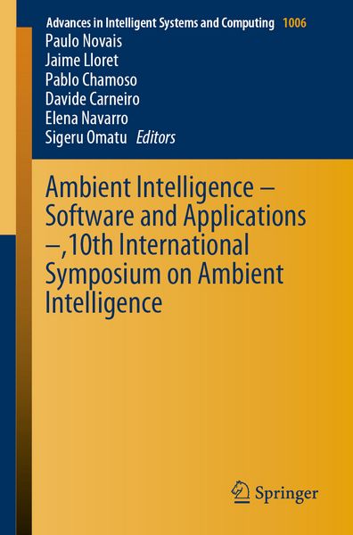 Produktbild: Ambient Intelligence &ndash; Software and Applications &ndash;,10th International Symposium on Ambient Intelligence