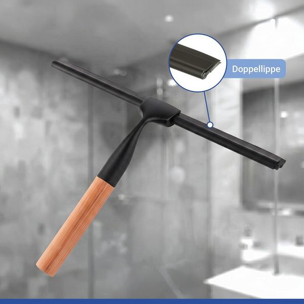 Produktbild: Turbo-Loc&reg; Duschabzieher Mod. Bambusa, aus Bambus und Edelstahl