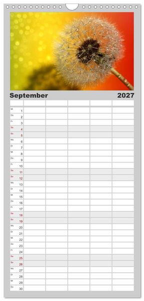 Produktbild: Familienplaner 2027 - Puste mal! mit 5 Spalten (Wandkalender, 21 x 45 cm) CALVENDO