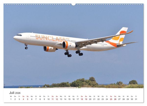 Produktbild: Flugzeugimpressionen auf dem Flughafen (Wandkalender 2026 DIN A2 quer), CALVENDO Monatskalender
