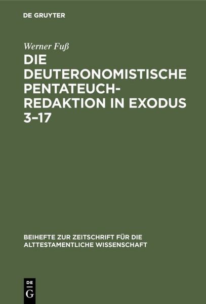 Produktbild: Die deuteronomistische Pentateuchredaktion in Exodus 3&ndash;17