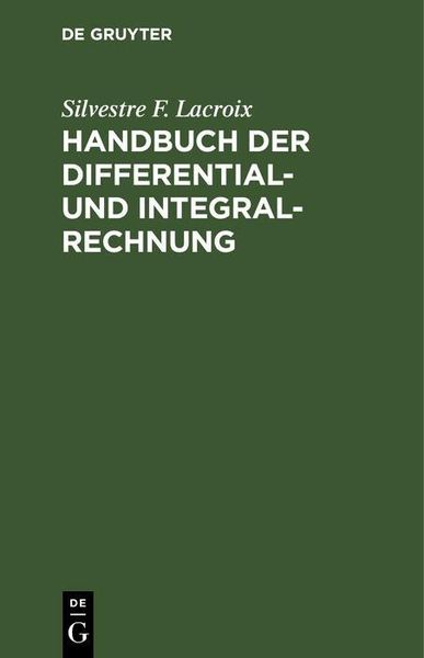 Produktbild: Handbuch der Differential- und Integral-Rechnung