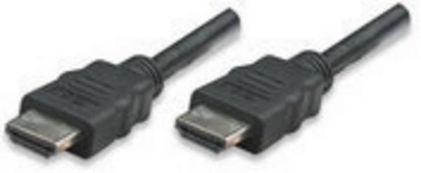 Produktbild: Manhattan HDMI Anschlusskabel HDMI-A Stecker, HDMI-A Stecker 3.00 m Schwarz 323222-CG 4K UHD, Audio Return Channel HDMI-Kabel