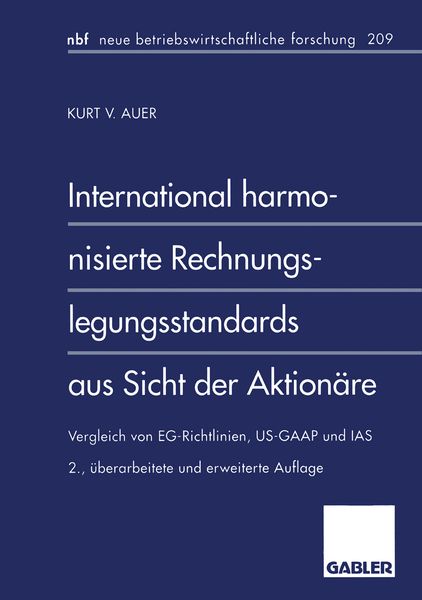 Produktbild: International harmonisierte Rechnungslegungsstandards aus Sicht der Aktion&auml;re