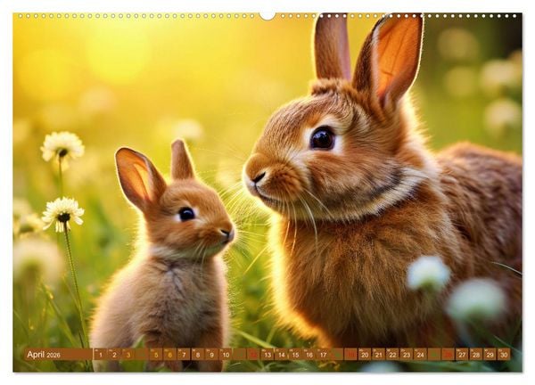 Produktbild: Tierkinder auf dem Land (Wandkalender 2026 DIN A2 quer), CALVENDO Monatskalender