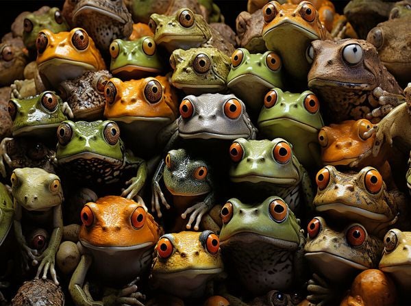 Produktbild: CALVENDO Puzzle Viele Fr&ouml;sche auf einem Bild | 2000 Teile Lege-Gr&ouml;&szlig;e 90x67cm Foto-Puzzle f&uuml;r gl&uuml;ckliche Stunden