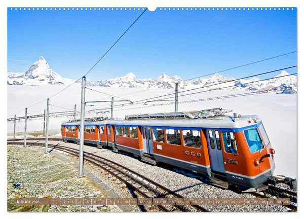 Produktbild: Im Zug durch Schweizer Berge (Wandkalender 2026 DIN A2 quer), CALVENDO Monatskalender