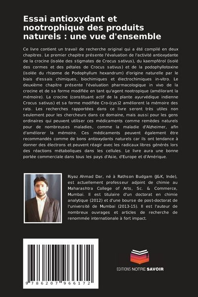 Produktbild: Essai antioxydant et nootrophique des produits naturels : une vue d'ensemble
