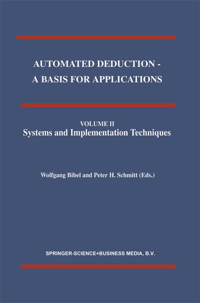 Produktbild: Automated Deduction - A Basis for Applications Volume I Foundations - Calculi an