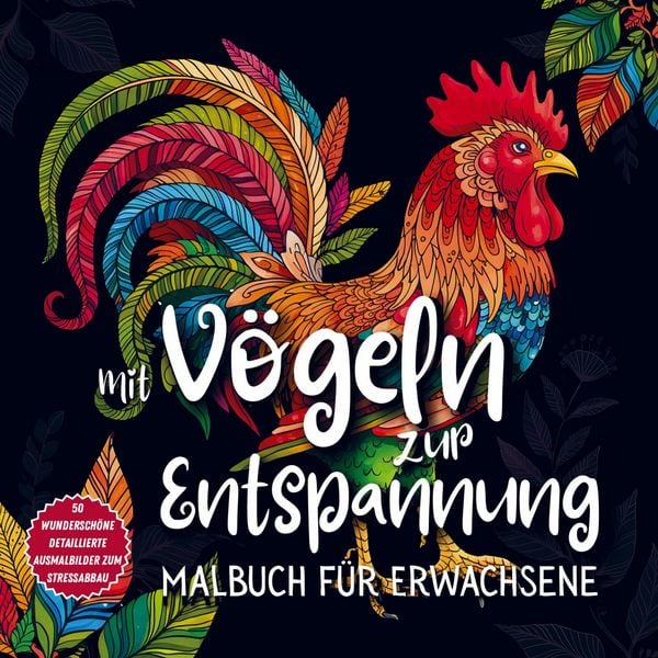 Mit Vögeln zur Entspannung - Malbuch für Erwachsene, Taschenbuch von Supeer Editions, Supeer Publishing, 9789403842943