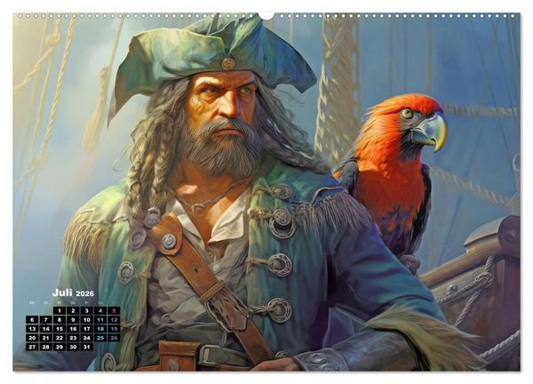 Produktbild: Piraten - Eine unsterbliche Faszination (Wandkalender 2026 DIN A2 quer), CALVENDO Monatskalender