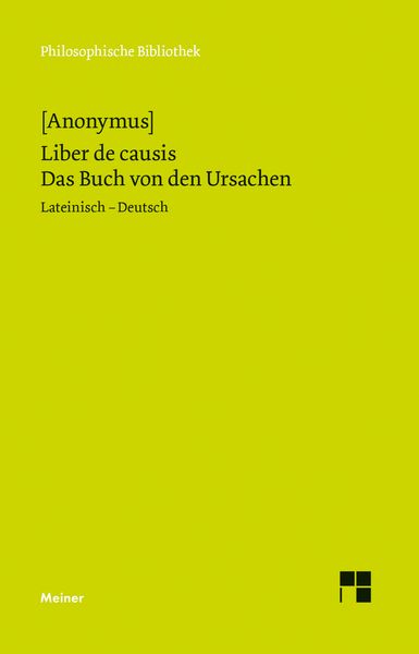 Produktbild: Liber de causis. Das Buch von den Ursachen