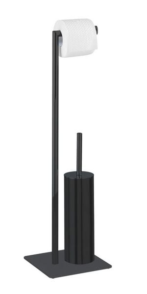 Produktbild: Stand WC-Garnitur Mod. Recco Schwarz, aus lackiertem Stahl