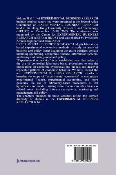 Produktbild: Experimental Business Research