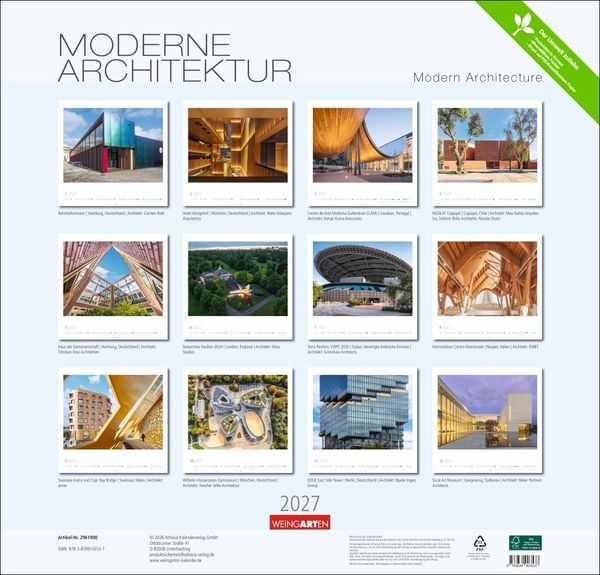 Produktbild: Moderne Architektur Kalender 2027