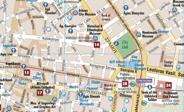 Produktbild: Athens, Athen, Borch Map