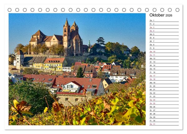 Produktbild: Europastadt Breisach am Rhein (Tischkalender 2026 DIN A5 quer), CALVENDO Monatskalender