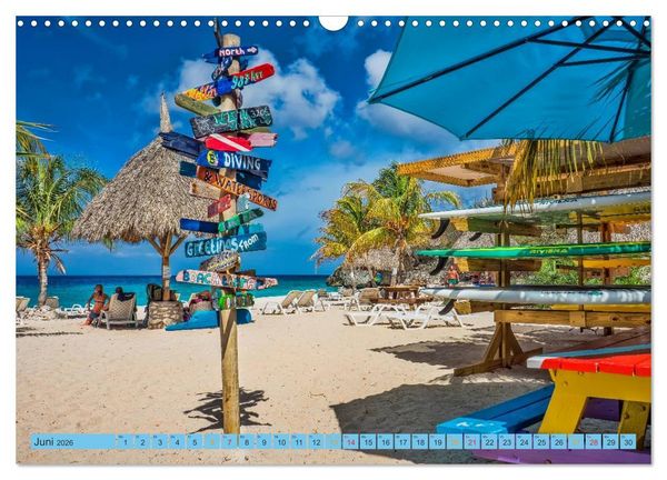 Produktbild: Cura&ccedil;ao - bunte Insel in der Karibik (Wandkalender 2026 DIN A3 quer), CALVENDO Monatskalender