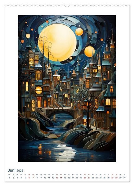 Produktbild: ART DECO City (Wandkalender 2026 DIN A2 hoch), CALVENDO Monatskalender