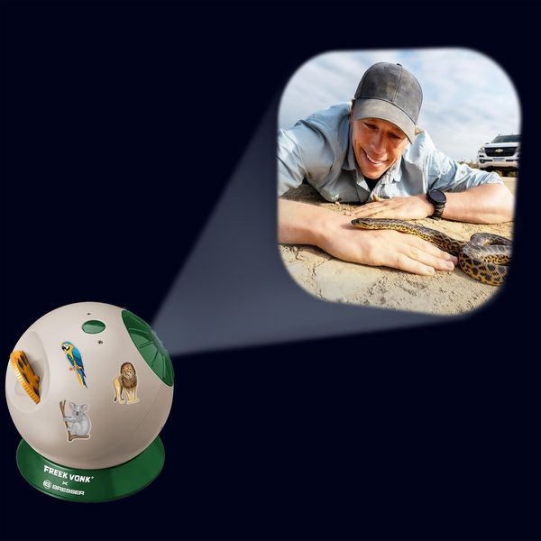 Produktbild: Bresser 10866 - FREEK VONK x BRESSER Kinder-Projektor mit 24 Abenteuermotiven und Tierstickern
