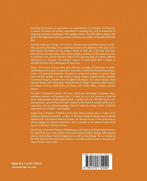 Produktbild: Design and Analysis of Experiments