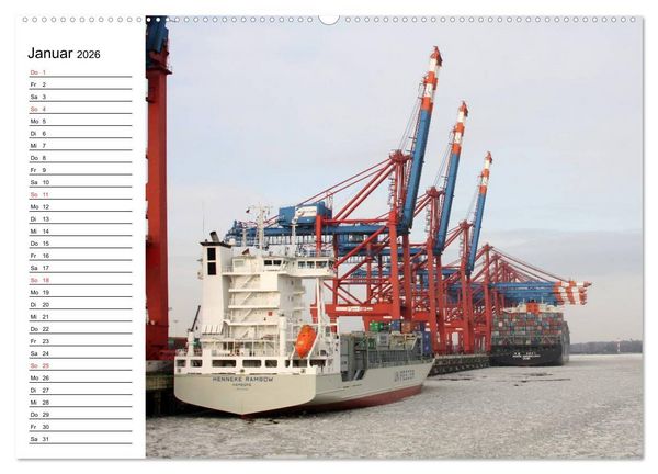 Produktbild: Dicke P&ouml;tte im Hafen und auf gro&szlig;er Fahrt (Wandkalender 2026 DIN A2 quer), CALVENDO Monatskalender