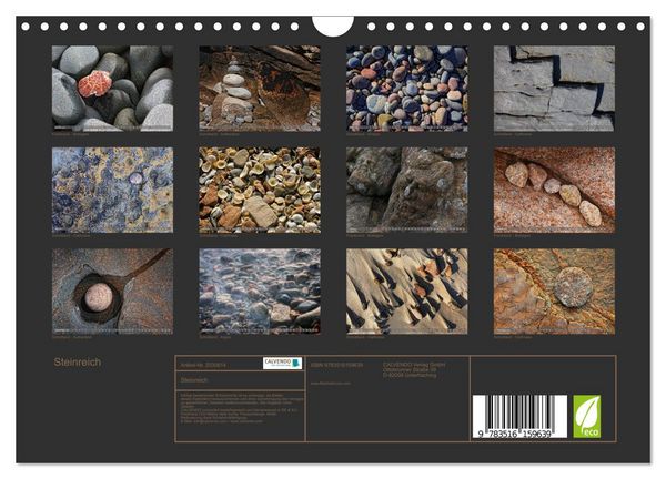 Produktbild: Steinreich (Wandkalender 2026 DIN A4 quer), CALVENDO Monatskalender