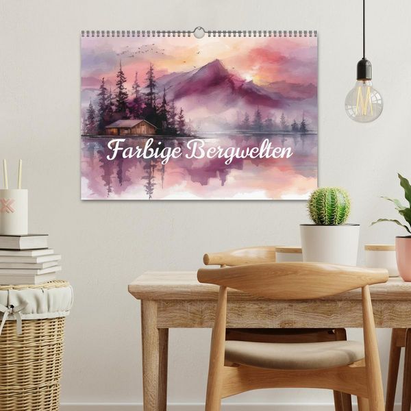 Produktbild: Farbige Bergwelten (Wandkalender 2026 DIN A3 quer), CALVENDO Monatskalender