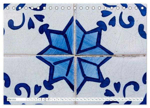 Produktbild: Fliesen von Lissabon (Tischkalender 2026 DIN A5 quer), CALVENDO Monatskalender