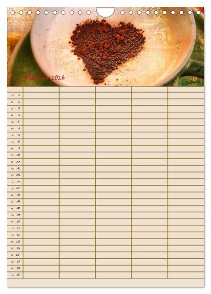Produktbild: Italienische K&uuml;che mit Familienplaner (Wandkalender 2026 DIN A4 hoch), CALVENDO Monatskalender