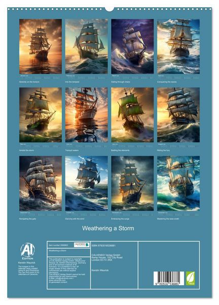 Produktbild: Weathering a Storm (High Quality Premium Wall Calendar 2026 DIN A2 portrait),CALVENDO 12 Month Wall Calendar