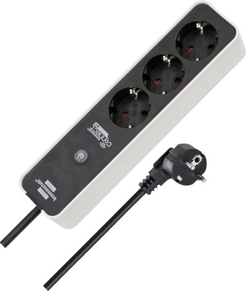 Brennenstuhl 1153230621 Steckdosenleiste Schwarz, Weiß Schutzkontakt 1St.