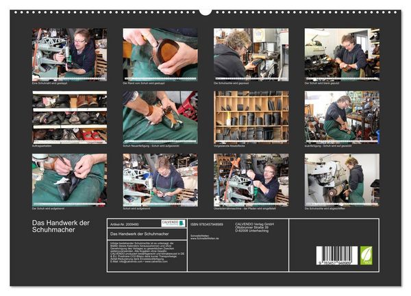 Produktbild: Das Handwerk der Schuhmacher (hochwertiger Premium Wandkalender 2026 DIN A2 quer), Kunstdruck in Hochglanz