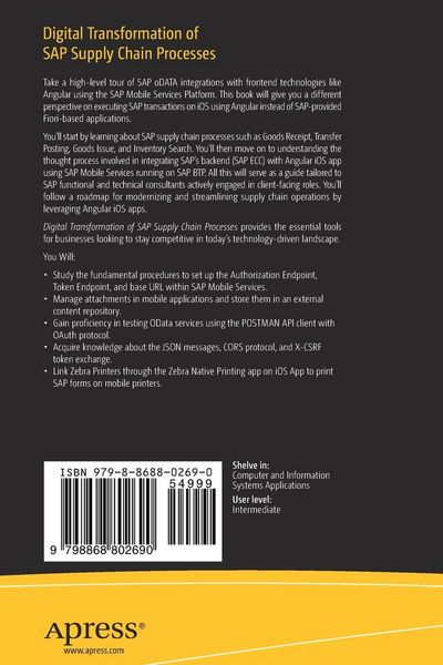 Produktbild: Digital Transformation of SAP Supply Chain Processes