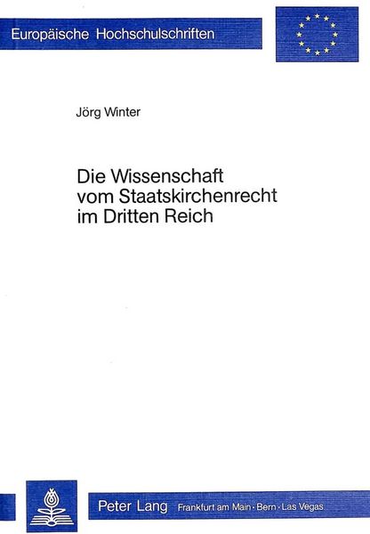 Produktbild: Die Wissenschaft vom Staatskirchenrecht im Dritten Reich