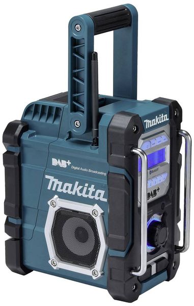 Produktbild: Makita DMR112 Baustellenradio DAB+, UKW AUX, Bluetooth&reg;, USB spritzwassergesch&uuml;tzt T&uuml;rkis, Schwarz