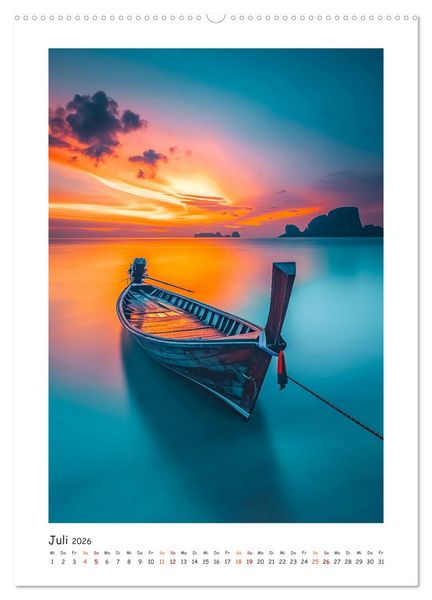 Produktbild: Entdecke das Paradies - Atemberaubende Str&auml;nde durch eine KI in Szene gesetzt (hochwertiger Premium Wandkalender 2026 DIN A2 hoch), Kunstdruck in Hochglanz