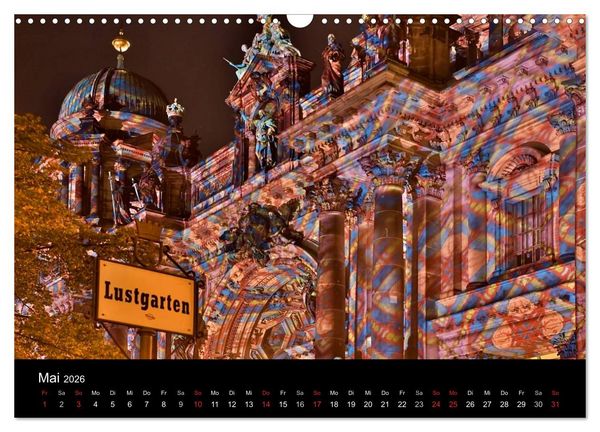 Produktbild: Berlin bei Nacht (Wandkalender 2026 DIN A3 quer), CALVENDO Monatskalender