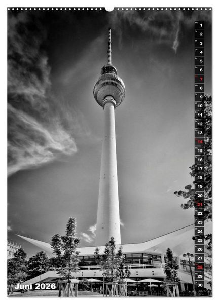 Produktbild: STADTBILDER Monochrome Momente (Wandkalender 2026 DIN A2 hoch), CALVENDO Monatskalender